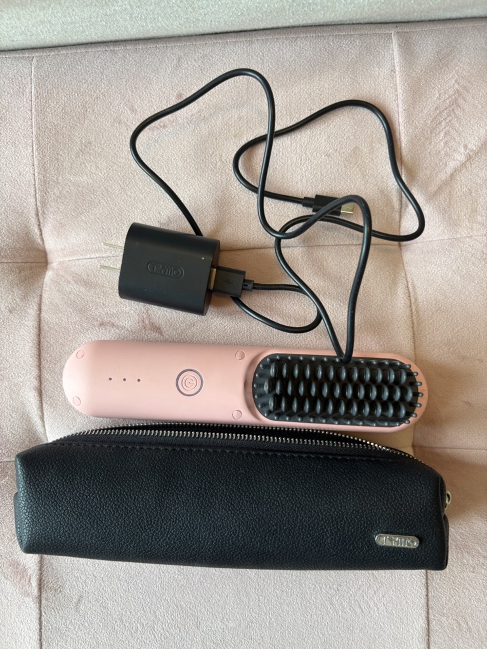 Cordless Pink Hair Straightening Brush - Unbranded
